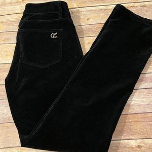 CJ by Cookie Johnson Faith Straight  Black Velvet Pants Size 28